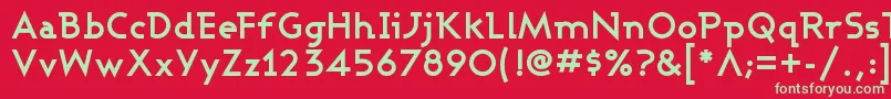 Ashbb Font – Green Fonts on Red Background