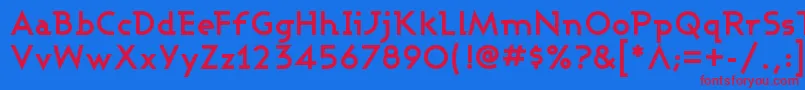 Ashbb Font – Red Fonts on Blue Background