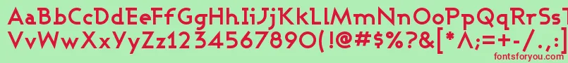 Ashbb Font – Red Fonts on Green Background
