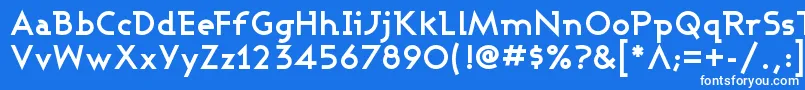 フォントAshbb – 青い背景に白い文字