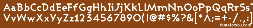 Шрифт Ashbb – белые шрифты на коричневом фоне