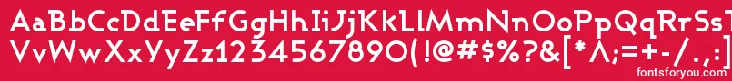 Ashbb Font – White Fonts on Red Background