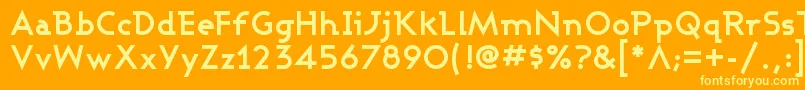 Ashbb Font – Yellow Fonts on Orange Background