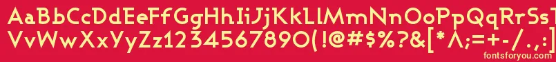 フォントAshbb – 黄色の文字、赤い背景
