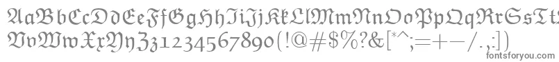フォントEuclidFraktur – 白い背景に灰色の文字