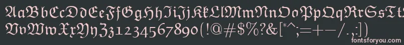 Шрифт EuclidFraktur – розовые шрифты на чёрном фоне