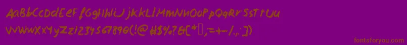 Isaacscript2 Font – Brown Fonts on Purple Background