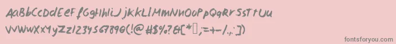 Isaacscript2 Font – Gray Fonts on Pink Background