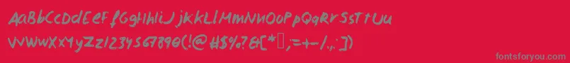 Police Isaacscript2 – polices grises sur fond rouge