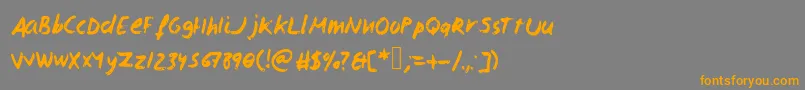 Isaacscript2 Font – Orange Fonts on Gray Background