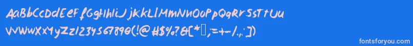 Isaacscript2 Font – Pink Fonts on Blue Background