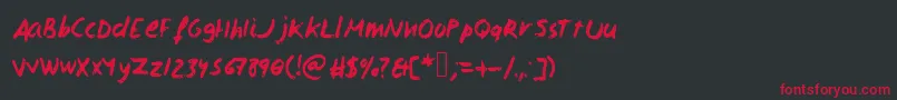 Isaacscript2 Font – Red Fonts on Black Background