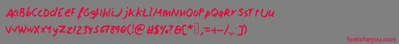 Шрифт Isaacscript2 – красные шрифты на сером фоне