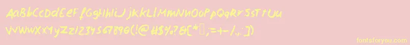 Isaacscript2 Font – Yellow Fonts on Pink Background