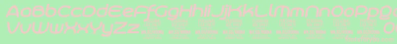 RoonasansboitPersonalUse-fontti – vaaleanpunaiset fontit vihreällä taustalla