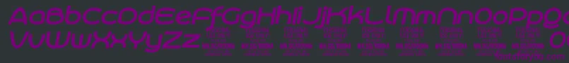Шрифт RoonasansboitPersonalUse – фиолетовые шрифты на чёрном фоне