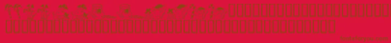 KrChristmas2002Dings3 Font – Brown Fonts on Red Background