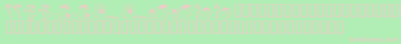 KrChristmas2002Dings3 Font – Pink Fonts on Green Background