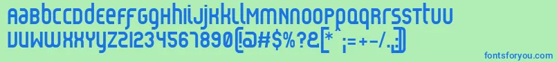 ReflexBold Font – Blue Fonts on Green Background