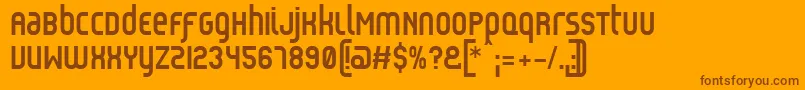 ReflexBold Font – Brown Fonts on Orange Background