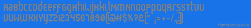 Czcionka ReflexBold – szare czcionki na niebieskim tle