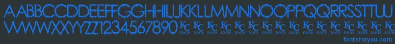 RainyDayVandaldemo Font – Blue Fonts on Black Background