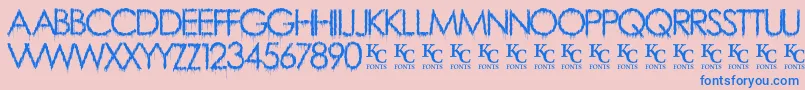 RainyDayVandaldemo Font – Blue Fonts on Pink Background