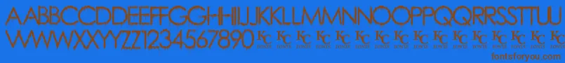 RainyDayVandaldemo Font – Brown Fonts on Blue Background