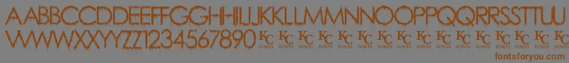 RainyDayVandaldemo Font – Brown Fonts on Gray Background