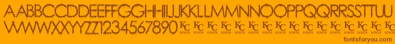 fuente RainyDayVandaldemo – Fuentes Marrones Sobre Fondo Naranja