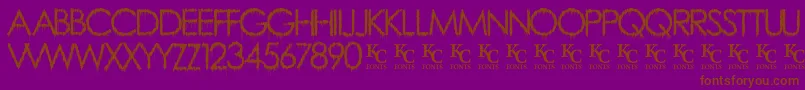 RainyDayVandaldemo Font – Brown Fonts on Purple Background