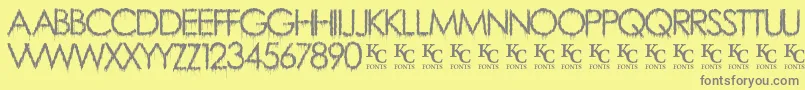 RainyDayVandaldemo Font – Gray Fonts on Yellow Background