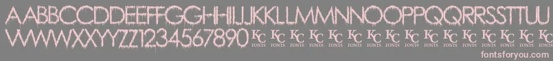 RainyDayVandaldemo Font – Pink Fonts on Gray Background