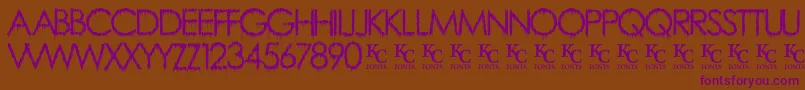 RainyDayVandaldemo Font – Purple Fonts on Brown Background