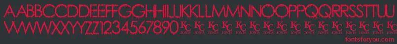 RainyDayVandaldemo Font – Red Fonts on Black Background