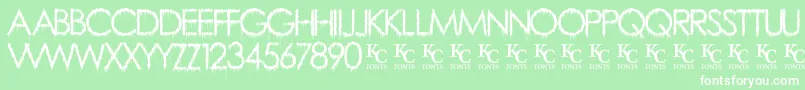 RainyDayVandaldemo Font – White Fonts on Green Background