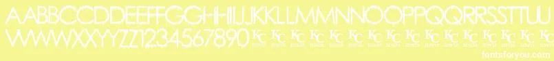 RainyDayVandaldemo Font – White Fonts on Yellow Background