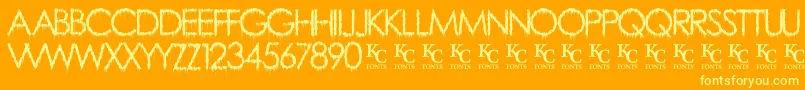 Lisätietoja RainyDayVandaldemo-fontista RainyDayVandaldemo-fontti – keltaiset fontit oranssilla taustalla