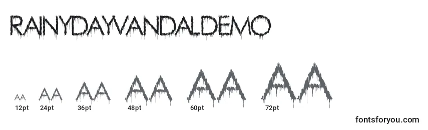 Размеры шрифта RainyDayVandaldemo