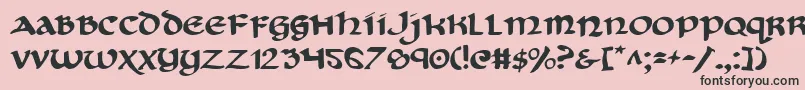 フォントCryv2 – ピンクの背景に黒い文字