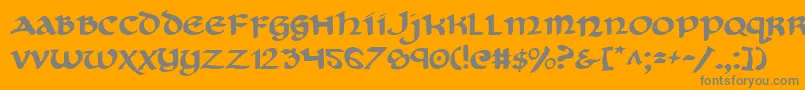 Cryv2 Font – Gray Fonts on Orange Background