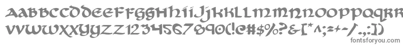 フォントCryv2 – 白い背景に灰色の文字