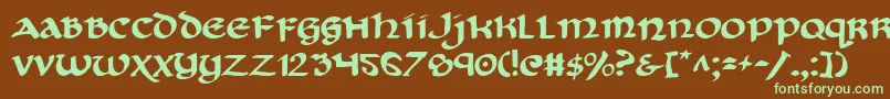 Cryv2 Font – Green Fonts on Brown Background