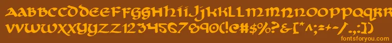 Cryv2 Font – Orange Fonts on Brown Background