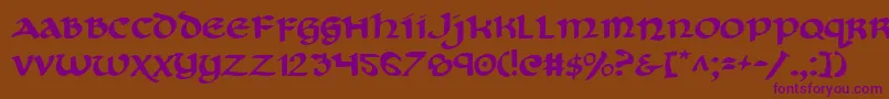 Cryv2 Font – Purple Fonts on Brown Background