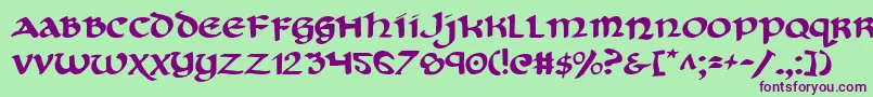 Cryv2 Font – Purple Fonts on Green Background
