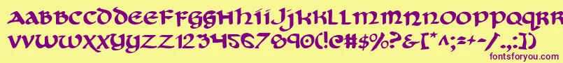 Cryv2 Font – Purple Fonts on Yellow Background
