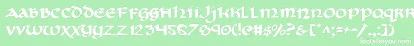 フォントCryv2 – 緑の背景に白い文字