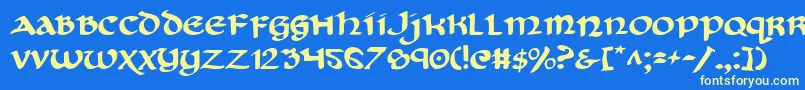 Cryv2 Font – Yellow Fonts on Blue Background