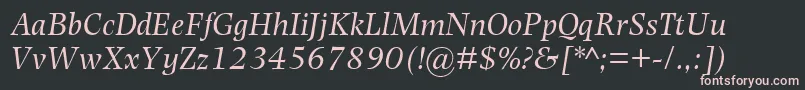 PhotinaMtItalic Font – Pink Fonts on Black Background